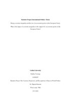 Rising economic inequality and the rise of secessionist parties in the European Union: What is the impact of economic inequality on the support for secessionist parties in the  European Union?