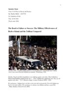 The Road to Failure or Success: The Military Effectiveness of Hezb-e-Islami and the Taliban Compared