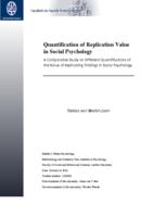 Quantification of Replication Value in Social Psychology