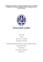 Balancing Peace and Justice: An Analysis of the Effect of the ICC’s Preliminary Examination of the Situation in Palestine on the Peace Negotiations between Israel and Palestine