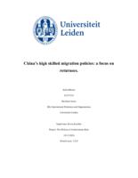 China’s high skilled migration policies: a focus on returnees.