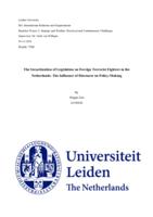The Securitization of Legislation on Foreign Terrorist Fighters in the  Netherlands: The Influence of Discourse on Policy-Making