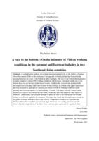 A race to the bottom?: On the influence of FDI on working  conditions in the garment and footwear industry in two  Southeast Asian countries