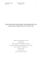 Nuclear disarmament in domestic politics: Understanding the effects of the nuclear positions on political parties in Norway and Sweden