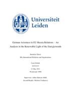 German Actorness in EU-Russia Relations