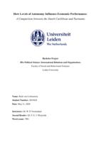 How Levels of Autonomy Influence Economic Performance: A Comparison between the Dutch Caribbean and Suriname.