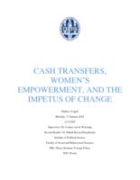 Cash transfers, Women's empowerment, and the Impetus of Change