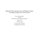 Migration Policy Restrictiveness and Regime Change: An Empirical Inquiry into Latin America