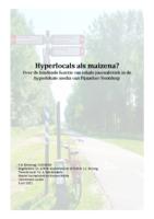 Hyperlocals als maizena?