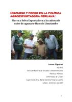 Discurso y poder en la política agroexportadora peruana: Sierra y Selva Exportadora y la cadena de valor de aguacate Hass de Limatambo