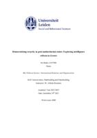 Democratising security in post-authoritarian states: Exploring intelligence reform in Greece