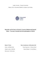 Neutrality and the future of Europe’s Common Defence and Security Policy