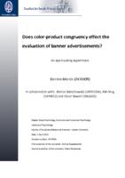 Does color-product congruency effect the evaluation of banner advertisements?