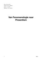 Van Fenomenologie naar Presentism