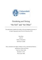 The employment of gender and sexuality in the anti-immigration discourse of the right-wing populist party Forum for Democracy (FvD)