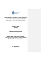 'What Determines and Influences Public Participation in Urban Green Initiatives Implemented by the Municipality of Leiden and by its inhabitants?'