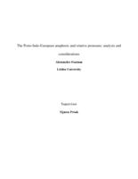 The Proto-Indo-European anaphoric and relative pronouns: analysis and considerations