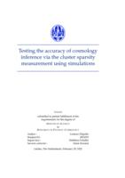 Testing the accuracy of cosmology inference via the cluster sparsity measurement using simulations