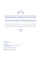 Koninklijke Interventies in het Publieke Debat over Immigratie