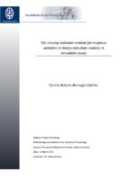 The missing indicator method for response variables in binary transition models: A simulation study