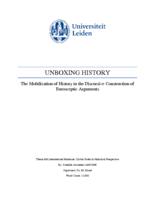 Unboxing History: The Mobilization of History in the Discursive Construction of Eurosceptic Arguments