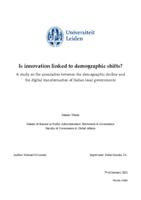 Is innovation linked to demographic shifts? A study on the association between the demographic decline and the digital transformation of Italian local governments