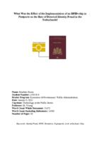 What Was the Effect of the Implementation of an RFID-chip in Passports on the Rate of Detected Identity Fraud in the Netherlands?