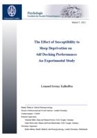 The Effect of Susceptibility to Sleep Deprivation on 6df Docking Performance: An Experimental Study