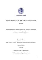 Belgrade-Pristina: On the right path towards sustainable peace? A research paper on whether partition can illustrate a sustainable solution to the conflict in Kosovo