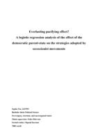 Everlasting pacifying effect?  A logistic regression analysis of the effect of the  democratic parent-state on the strategies adopted by  secessionist movements