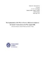 The Legitimisation of the War on Terror: a Discourse Analysis on the Gender Constructions in the War Against ISIL