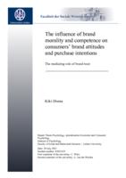 The influence of brand morality and competence on consumers' brand attitudes and purchase intentions