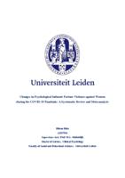 Changes in Psychological Intimate Partner Violence against Women during the COVID-19 Pandemic: A Systematic Review and Meta-analysis