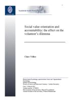 Social value orientation and accountability: the effect on the volunteer’s dilemma