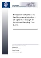 Narcissistic Traits and Social  Decision-making behaviours;  an Exploration through the  Information Sampling Trust  Game