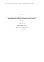 An Intervention Study Examining the Effectiveness of Loving Kindness Meditation in Reducing Depressive Symptoms: Compassionate Coping as a Mediator?