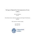 The Impact of Regional Free Trade Agreements on Poverty in Africa