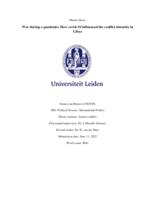 War during a pandemic: How covid-19 influenced the conflict intensity in Libya