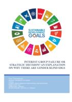 Interest group failure or strategic decision? An explanation on why there are gender-blind SDGs