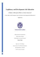 Legitimacy and Development Aid Allocation