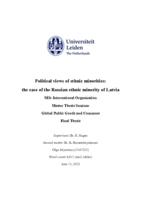 Political views of ethnic minorities: the case of the Russian ethnic minority of Latvia