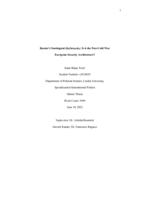 Russia’s Ontological (In)Security: Is it the Post-Cold War European Security Architecture?