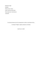 Pre-Colonial Statehood and Post-Independence Conflict in Sub-Saharan Africa: An Analysis of Nigeria, Uganda, Botswana, and Zambia