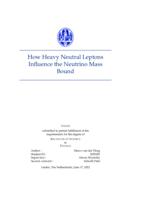 How Heavy Neutral Leptons Influence the Neutrino Mass Bound