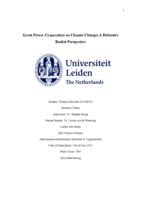 Great Power Cooperation on Climate Change: A Defensive Realist Perspective