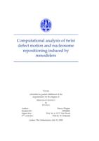 Computational analysis of twist defect motion and nucleosome repositioning induced by remodelers