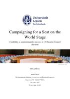 Campaigning for a Seat on the World Stage