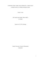 Constructing Tamil Dalit Identity: Tamil Dalit Literature as a Form of Resistance