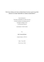 What Factors Influence the Choice by Radical Islamic Non-State Armed Groups (Boko Haram) to Use Female Child Soldiers in Combat as Suicide Bombers?