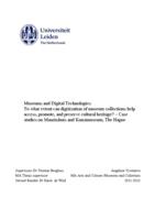 Museums and Digital Technologies: To what extent can digitization of museum collections help access, promote, and preserve cultural heritage?